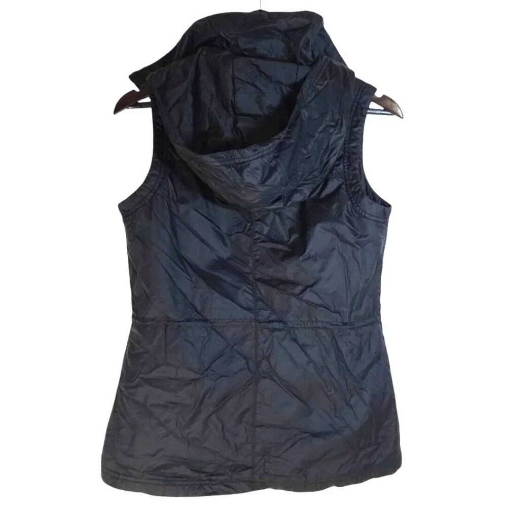 Columbia Mighty Lite Black Full Zip Hooded Nylon All Season Vest Size Small - Picture 4 of 8